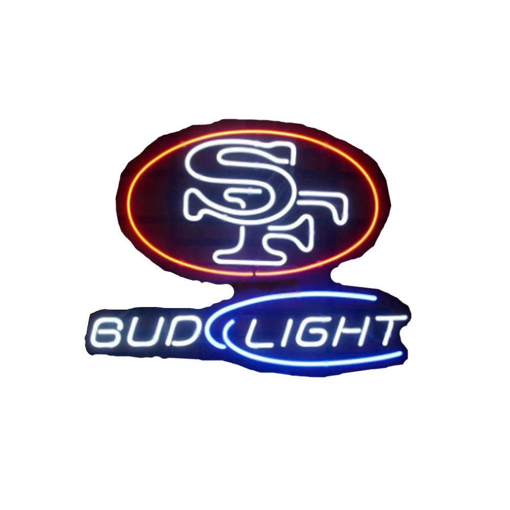 

Bud Light San Francisco Neon Sign Handmade Real Glass Tube Beer Bar Shop Store Pub Home Decoration Display Deco Lamp 19"X15"