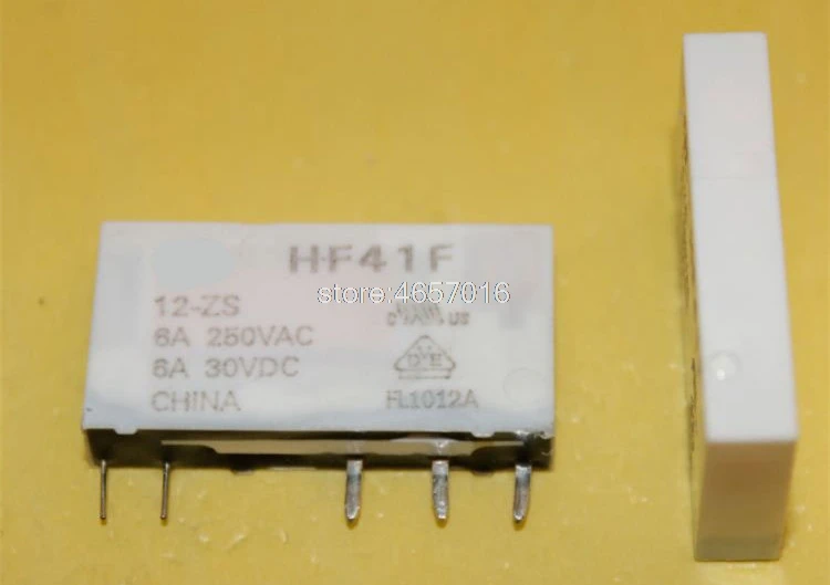 

5 шт./лот реле HF41F 12-ZS 5-контактная фотолампа 12 В постоянного тока 6 А