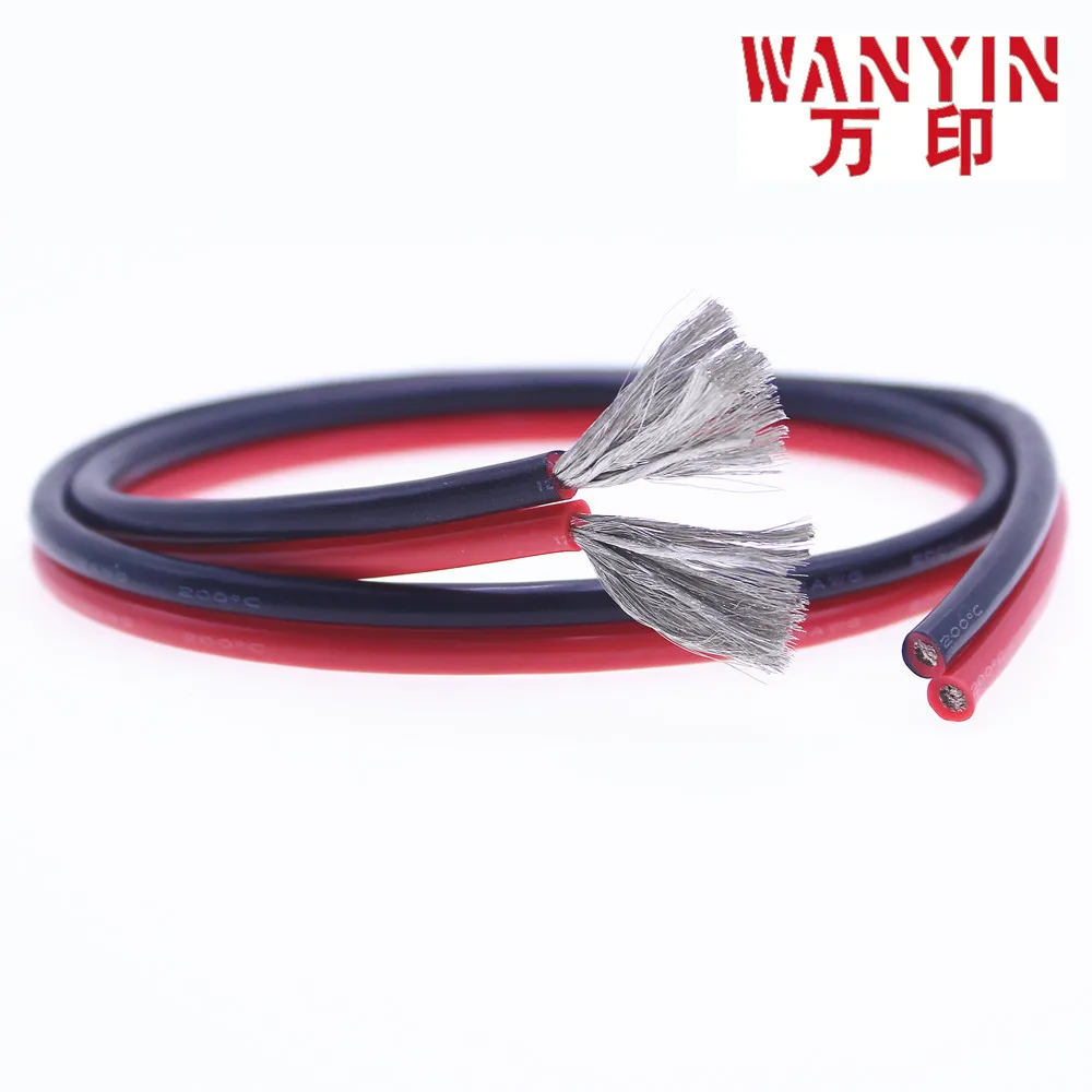 Высококачественный 2 жильный силиконовый провод 12AWG 14AWG 16AWG18awg 20AWG мягкий кабель