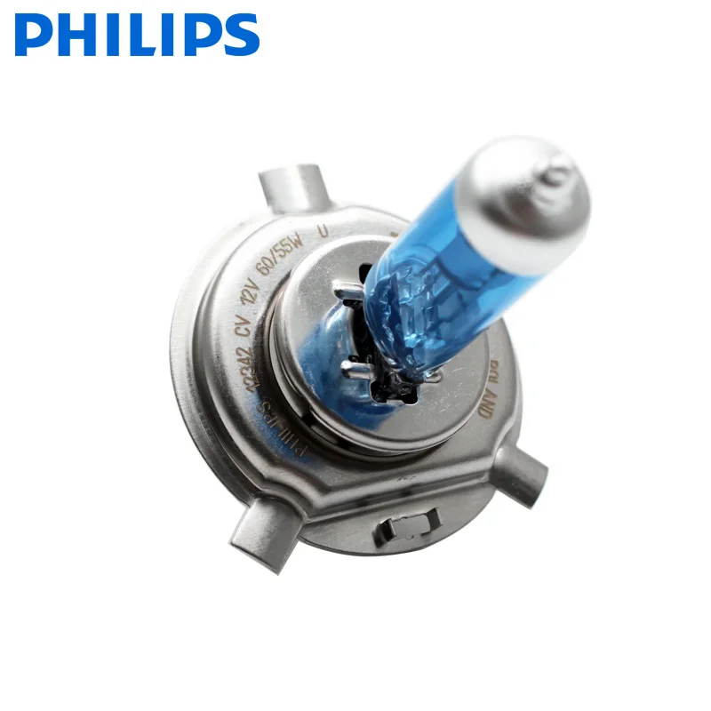 2 шт. автомобильные галогенные лампы Philips H4 9003 12 в 60/55 Вт HB2 Crystal Vision 4300K с