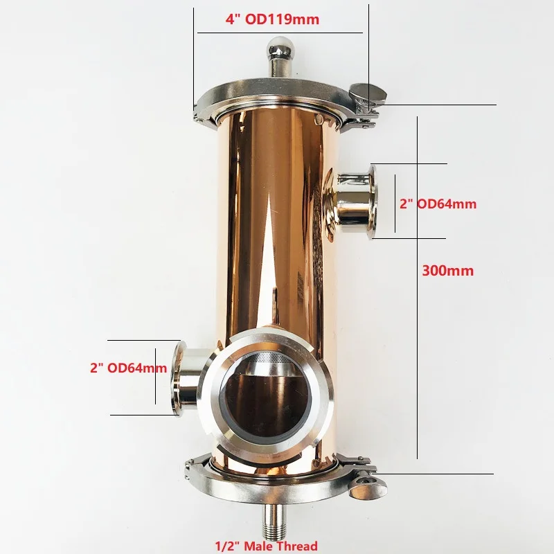 Cesta de cobre OD119 para destilación, 4 