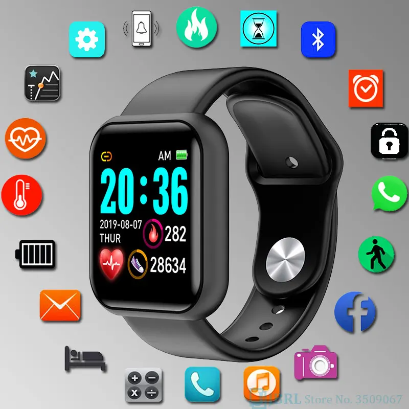 Квадратные умные часы для мужчин и женщин Android IOS электроника Wach фитнес трекер топ