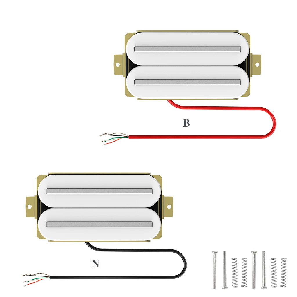 

NAOMI 2pcs High Output Pickup Dual Hot Rail Humbucker Pickups Neck& Bridge Set Ceramic Electric Guitar Pickup Humbucker