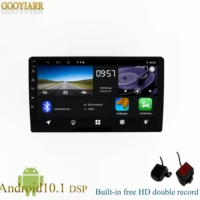 android10 1 ips screen 1din car stereo radio dsp universal car multimedia player built in front and rear hd double camera