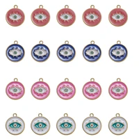 10pcslot mixed color eye enamel charms pendant diy necklace earrings for jewelry making accessories