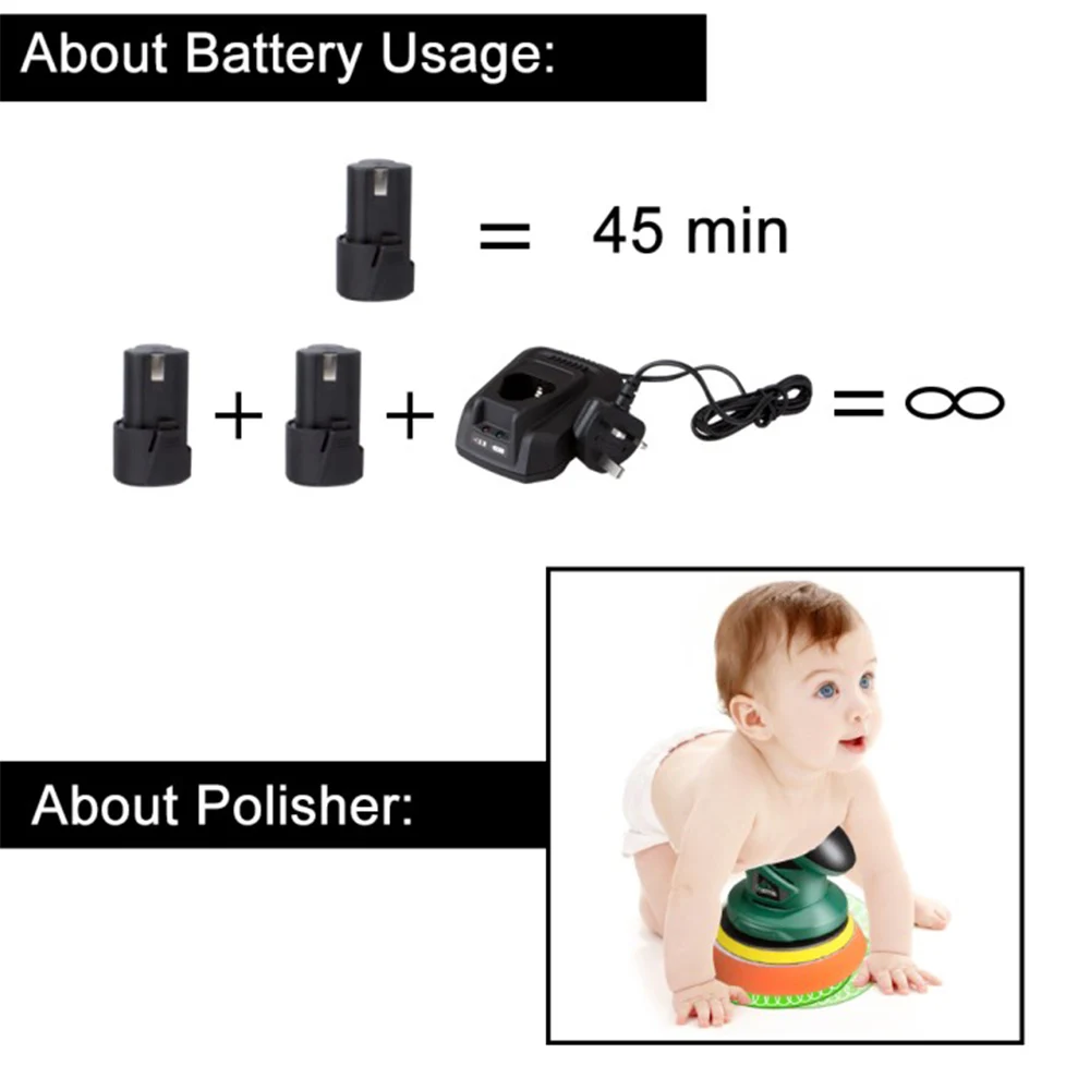 BATOCA беспроводные) полировальная машинка для автомобилей с эксцентриковым 12V