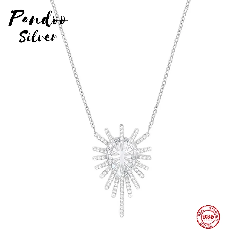 Женское Ожерелье в форме снежинок PANDOO оригинальное 1:1 из стерлингового серебра 925