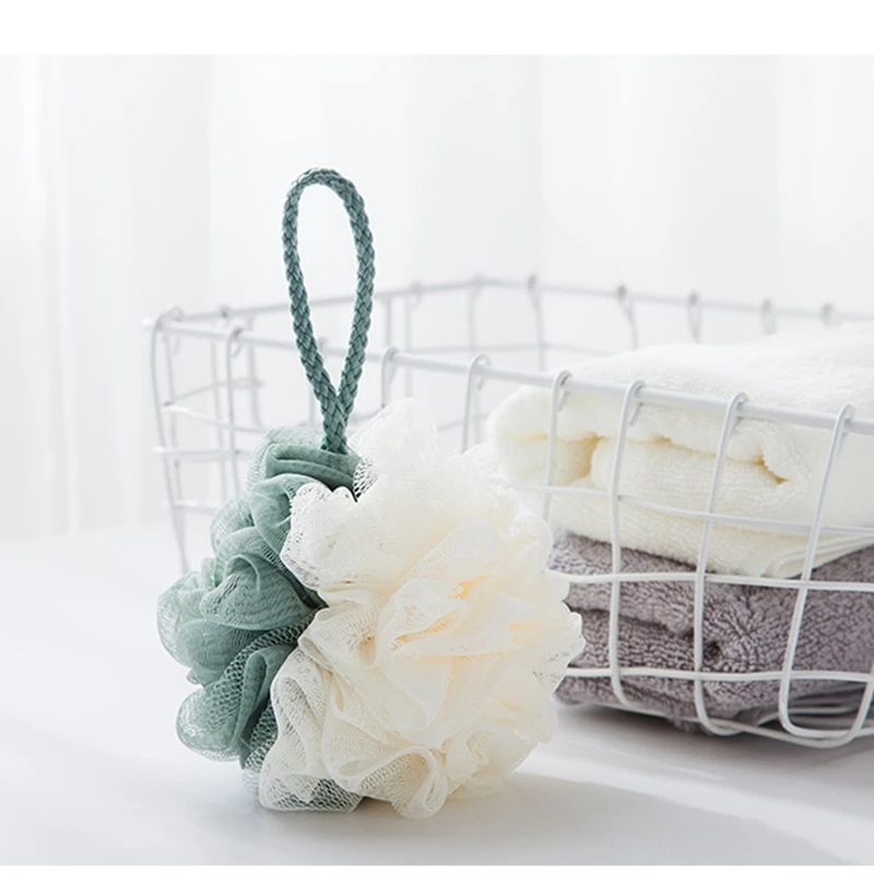 Двухцветная сетчатая губка для мяча ванной комнаты аксессуары молочного душа