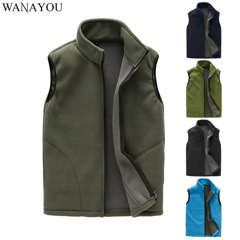 Мужской флисовый походный жилет WANAYOU уличный для походов охоты рыбалки мягкий