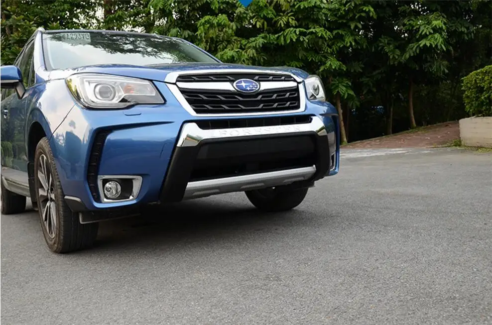 Защитная накладка на передний и задний бампер из АБС-пластика для Subaru Forester 2013 2014