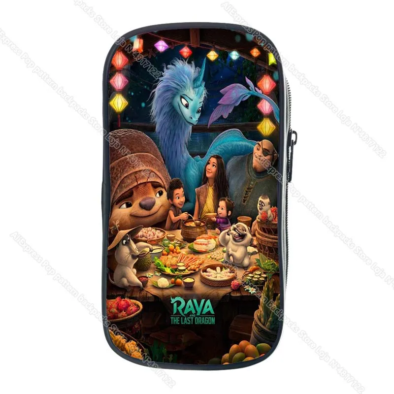

Large Capacity Raya and the Last Dragon Students Pencil Case Boys Girls Children Stationery Bag Kids Cartoon Anime Pencil Box