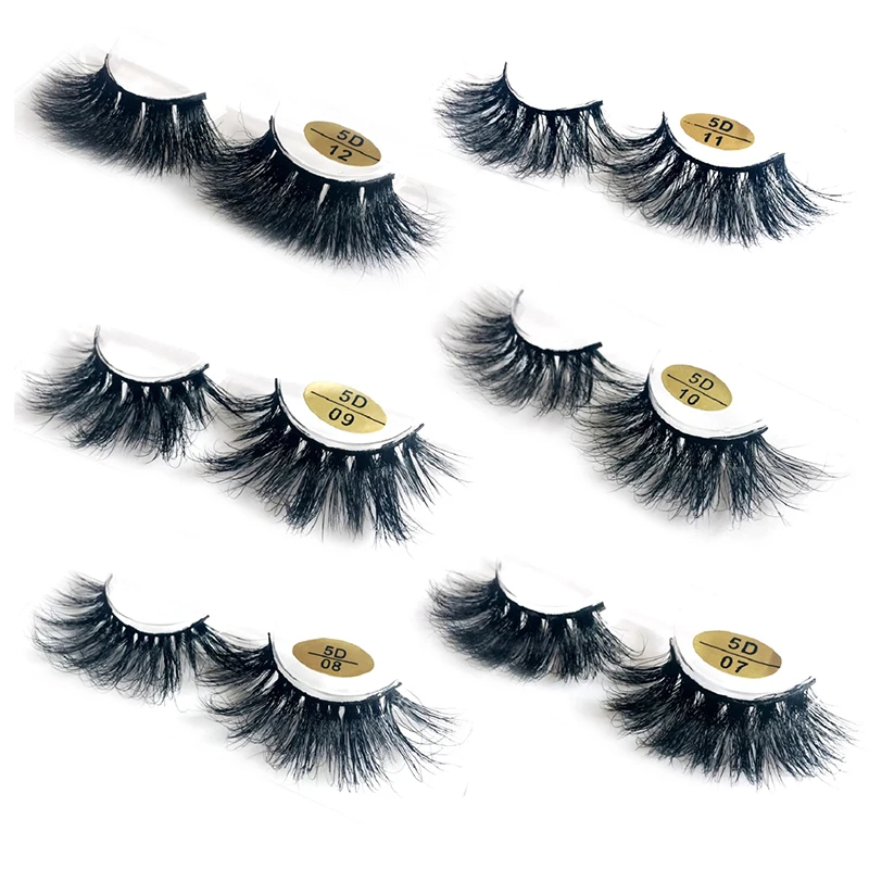 25 мм удлиненные 5D норковые накладные ресницы драматическая модель сцены