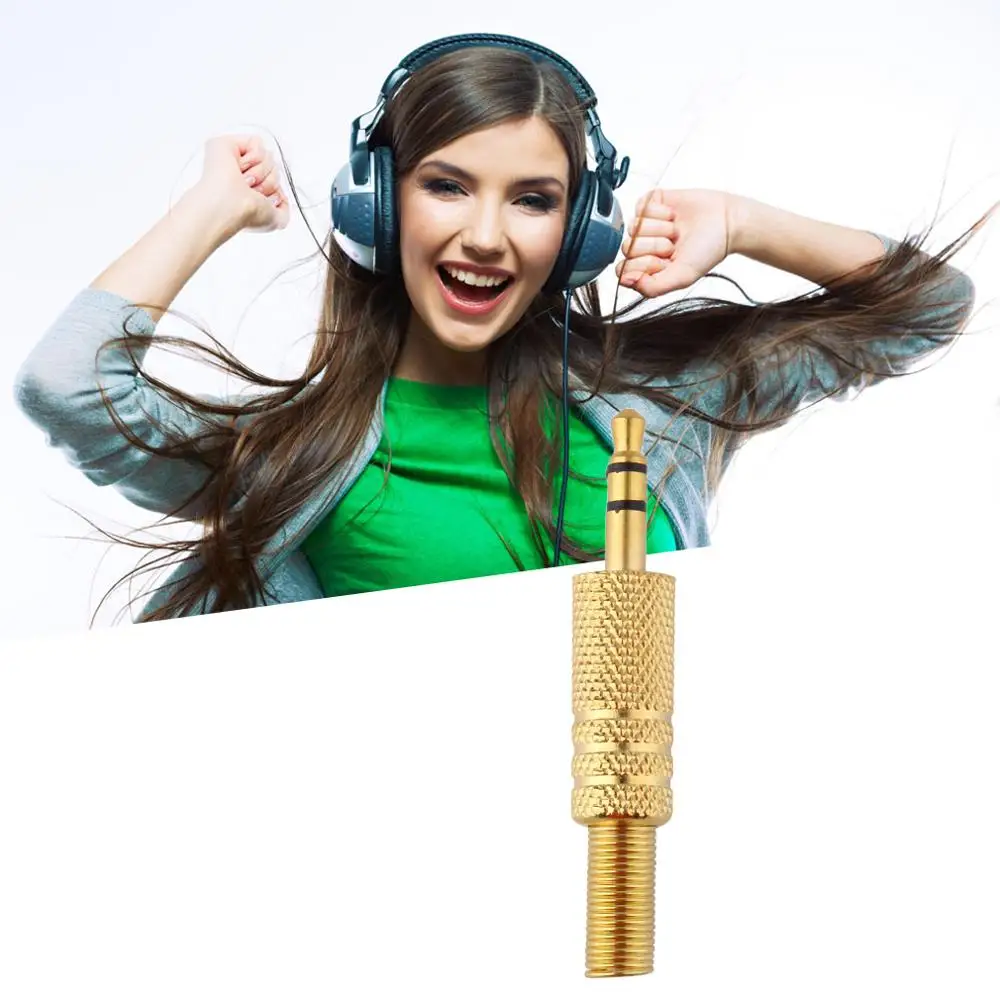 3 5 мм полюсный стерео штекер разъем паяльная часть для наушников Оптовая Продажа