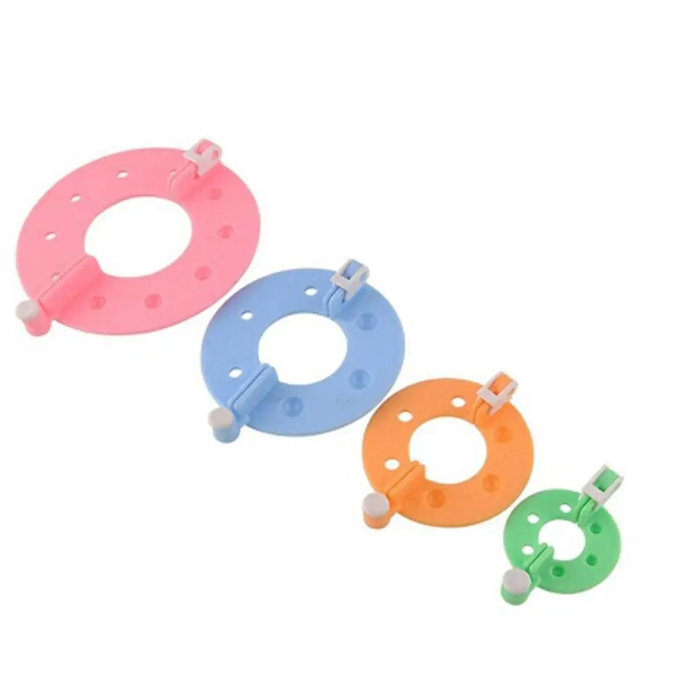 

1 Set Of 4 Pairs Of Plastic Pompon Knitters Fashion Flannel Fluff Knitting Ball Sewing Needle Tools Loom Wool Tools W6M6