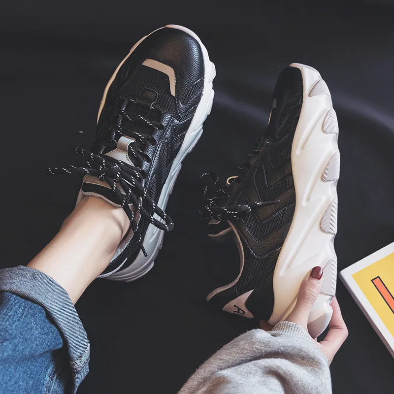 Женские парусиновые кроссовки на платформе Zapatillas Mujer повседневные белые с
