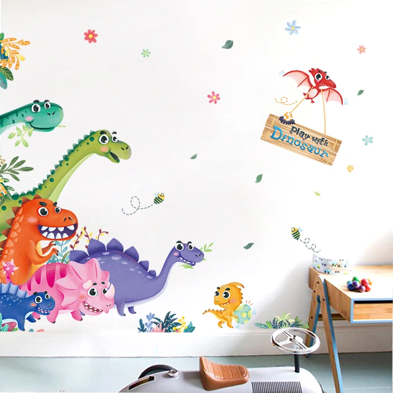 Съемные Мультяшные наклейки на стену для детской комнаты виниловые