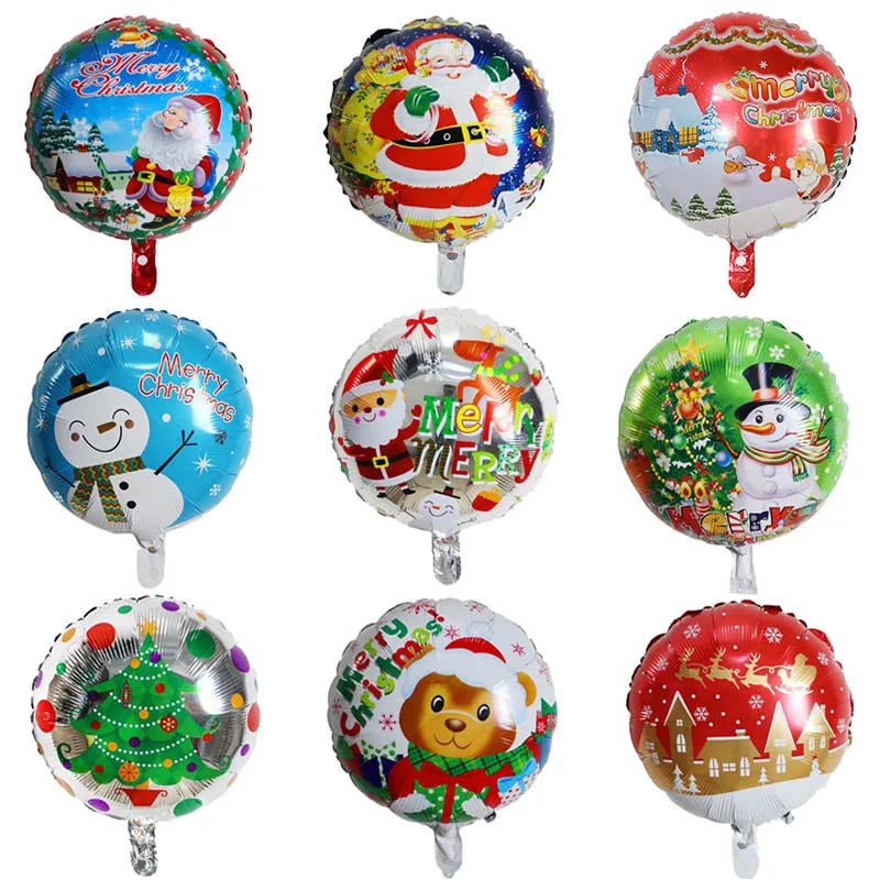 50 100 шт. 18 &quotMerry Christmas ручкой тростью дерево Санта Клаус Снеговик Гелий воздушные
