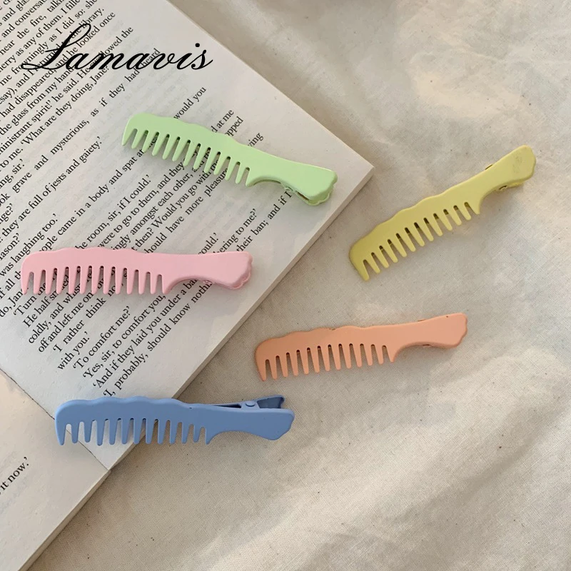 

Korean Style Small Comb Hair Clip Cute Girl Heart Candy Color Bangs Clip Duckbill Clip Hair Accessories Fashion Hair Accessories