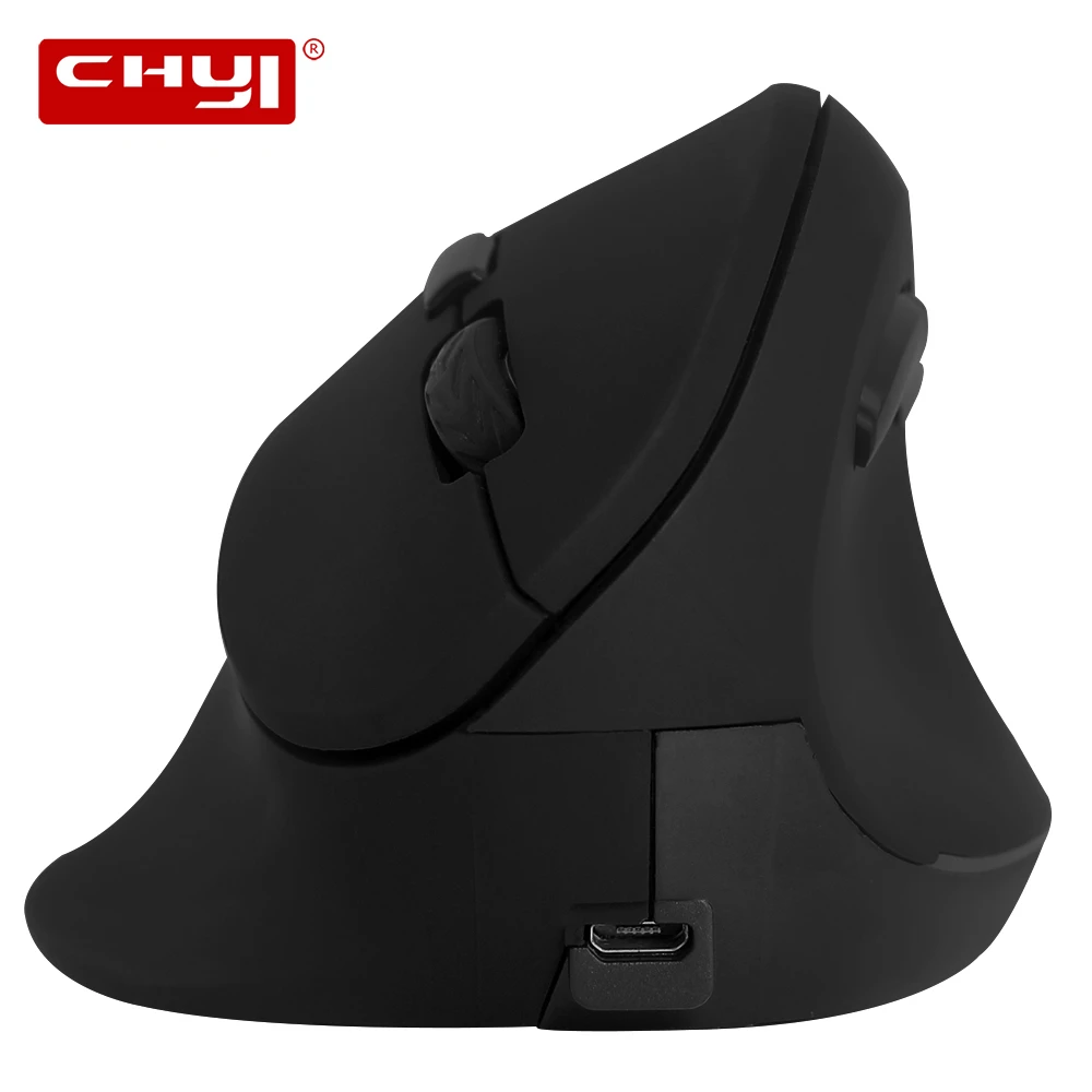 CHYI 2 4 г эргономичный Беспроводной вертикальный Мышь USB оптическая Перезаряжаемые
