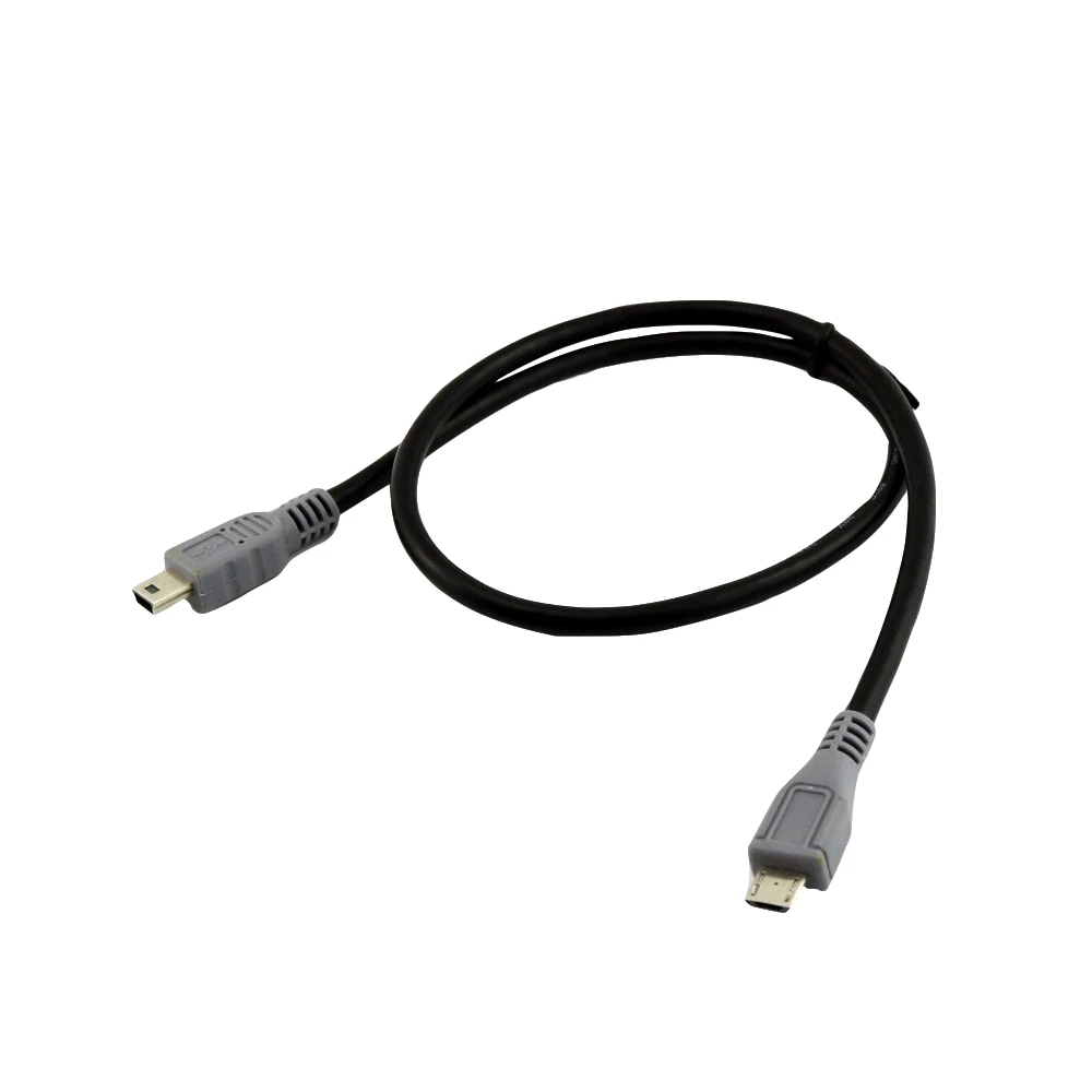 10 шт. Mini USB B Мужской к Micro USB 5-контактный штекер кабеля для передачи данных OTG адаптер конвертер мужчина к штырь, кабель 50 см/1.5ft
