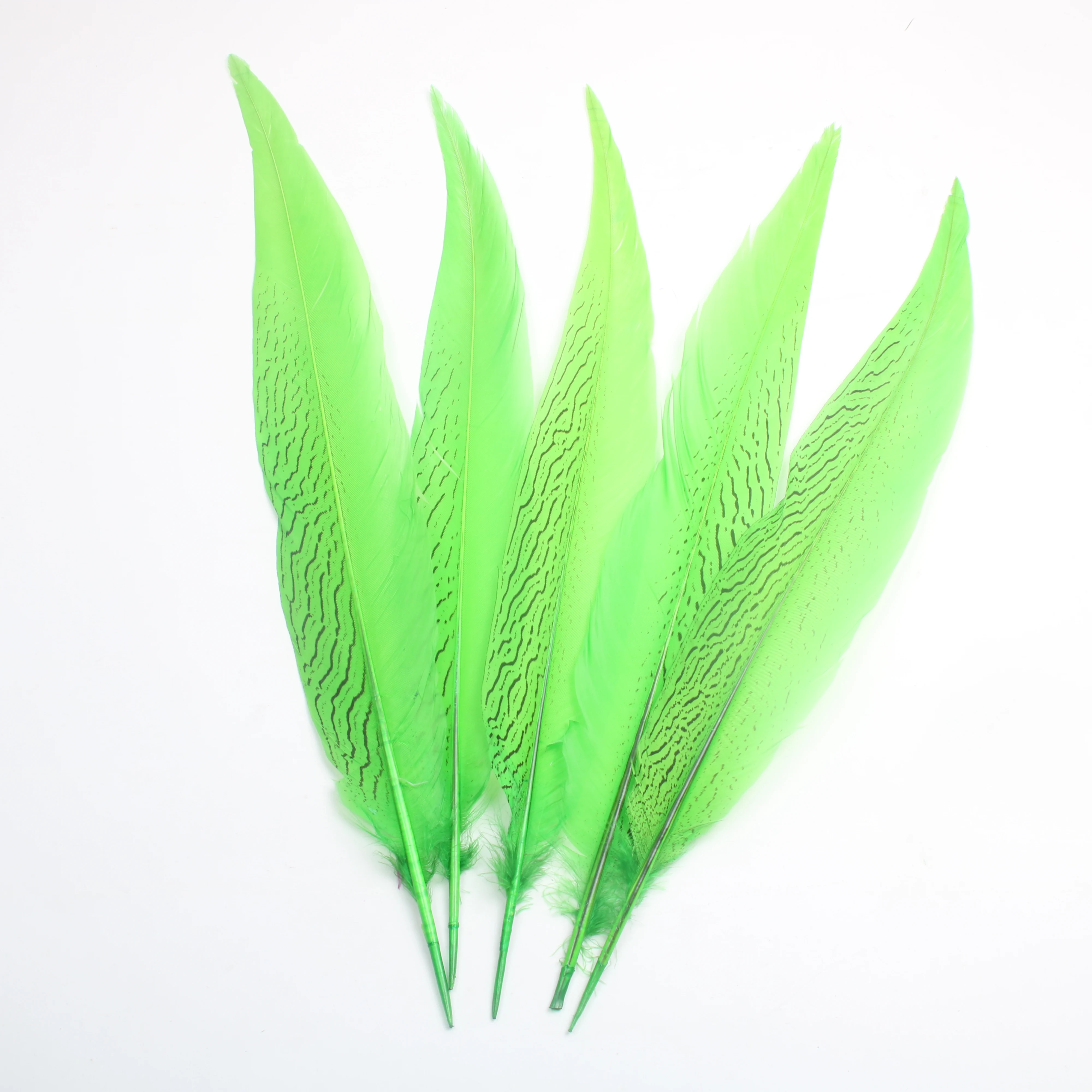 

Высокое качество 16-26 дюймов/40-65 см Зеленые перья фазана карнавечерние НКА шлейф для выступления и серебряные перья для поделок