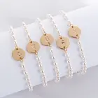 Индивидуальные простые женские браслеты изящные золотые буквы изящные браслеты Дружба Ювелирные изделия Круглый 26 букв браслет 1 шт.