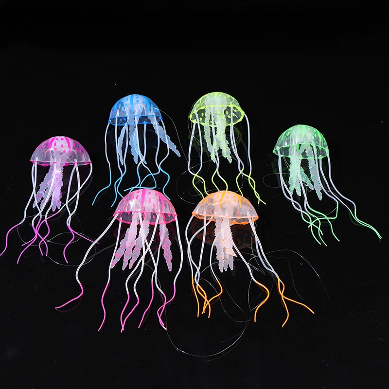 

Аквариумное Подводное живое растение, светящееся украшение, водный пейзаж, искусственное плавание, светящийся эффект, медуза, украшение дл...