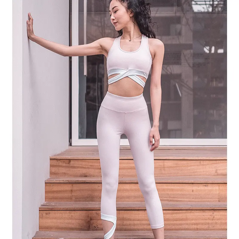 Женские комплекты из 2 предметов жилет бюстгальтер Длинные трусики для бега