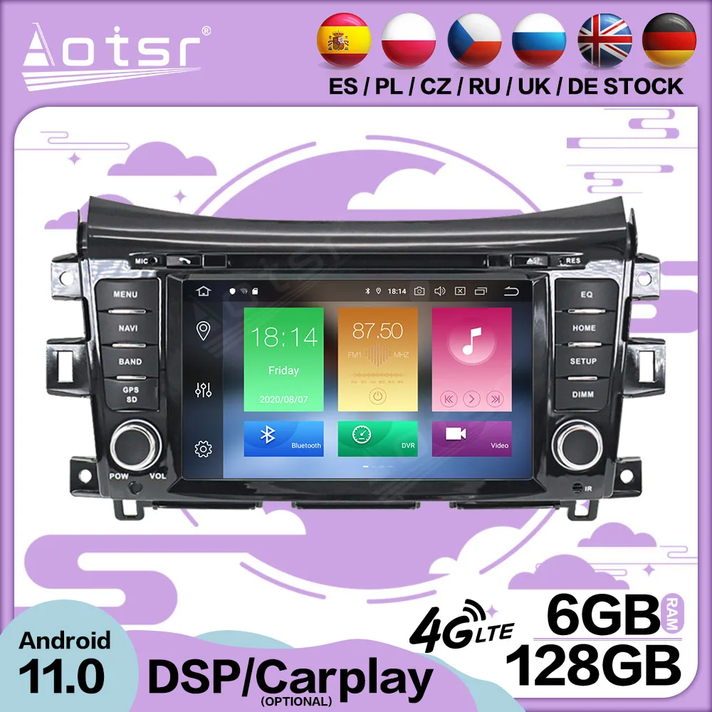 

128G Carplay Android 11 For Nissan NP300 NAVARA 2014-2020 Car Multimedia GPS Video Player Radio Receiver Audio Stereo Head Unit