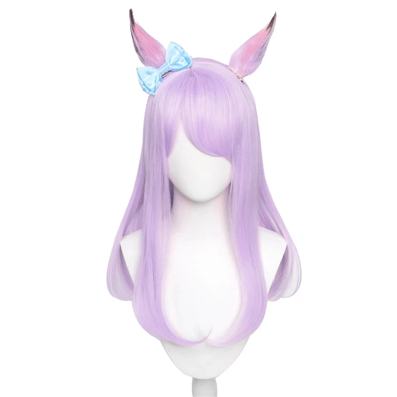 Uma Musume: Pretty Derby Mejiro McQueen Wigs Cosplay Costume Women Purple Hallowen Party  Role Play Wig + Ears + Wig Cap