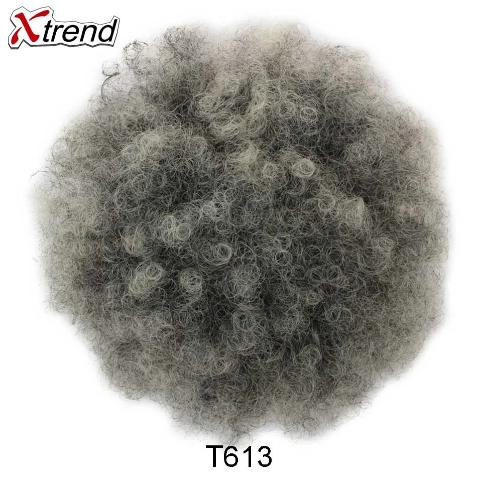 T613 Xtrend, высокий афро слоеный шнурок, конский хвост, накладные волосы, пучок, синтетический, кудрявый, кудрявый, конский хвост, шиньон, шиньон - Цвет: T613