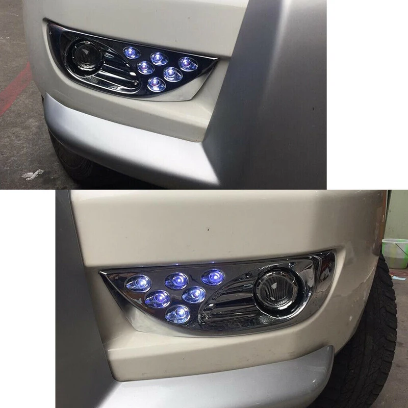 

1 Set DRL For Toyota Land Cruiser Prado 120 LC120 2003-2009 LED DRL Daytime Running Light Fog Lamp 12V Auto Running lights