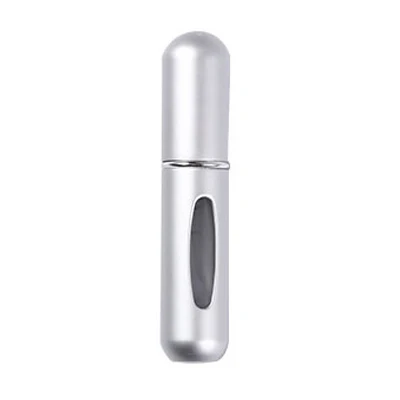 SILVER 5ml Refillable Mini Perfume Bottle Atomizer Aluminum Atomizer Portable Travel Cosmetic Container Perfume Bottle Spray Container - Цвет: SILVER