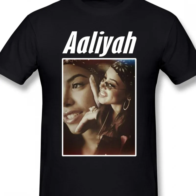 Aaliyah Tumblr Ретро Мужская футболка хип-хоп команда Негабаритных хлопок на заказ короткий рукав Футболка мужская 014739