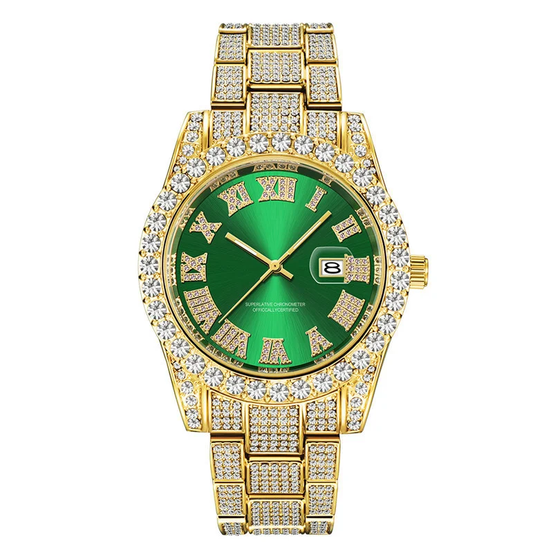 Men's Quartz Watch Men Full Diamond Rhinestone Watch Women Hip Hop Mens Watches Top Brand Luxury Reloj Hombre Relojes Para Mujer