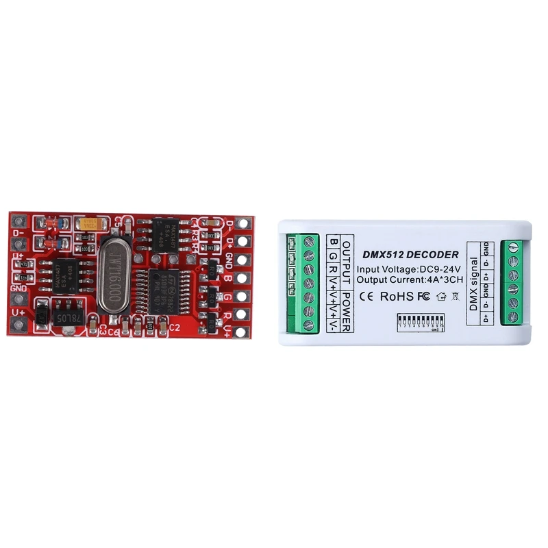 

72W 6A Dmx512 Decoder Board Codering Module Controller 3 Channel & 3CH DMX 512 LED Decoder Controller Dimmer 9V-24V