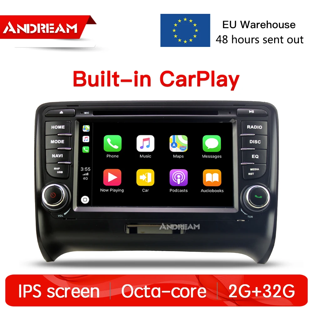 Android 8 1 Восьмиядерный carplay 7 дюймов Автомобильный DVD Плеер Мультимедиа для Audi TT