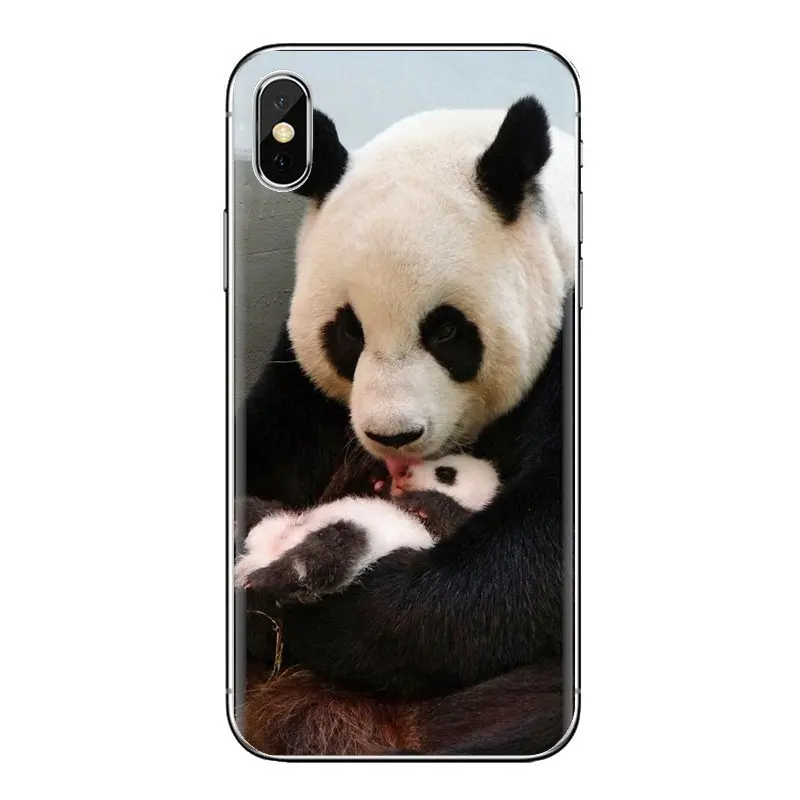Watercolor Panda Cartoon Animal For Samsung Galaxy S3 S4 S5 Mini S6 S7 Edge S8 S9 S10 Plus Note 3 4 5 8 9 Soft Transparent Cover |
