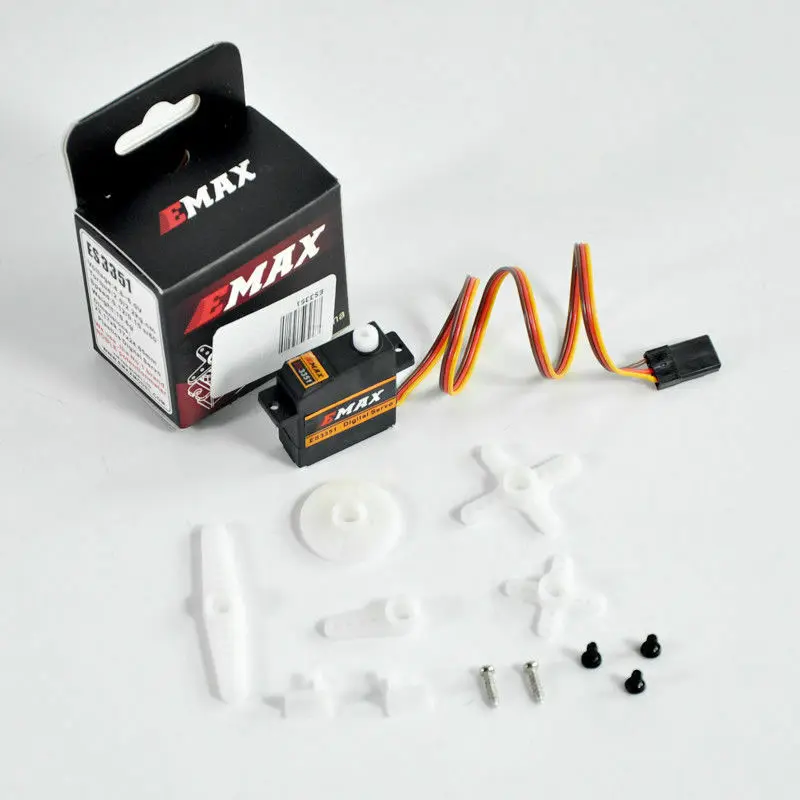 1 шт. EMAX ES3351 10 6g мини пластиковая Шестерня цифровой сервопривод для РУ самолета |