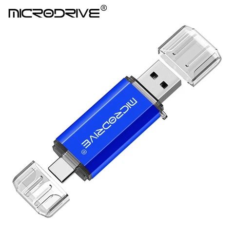 USB-флеш-накопитель Type-C OTG 2 в 1 USB 2,0 Micro USB Pen Drive 128 Гб 64 ГБ 32 ГБ Флешка флеш-накопитель