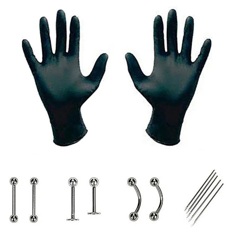 20 шт./компл. тела пирсинг инструменты профессиональный инструмент для пирсинга