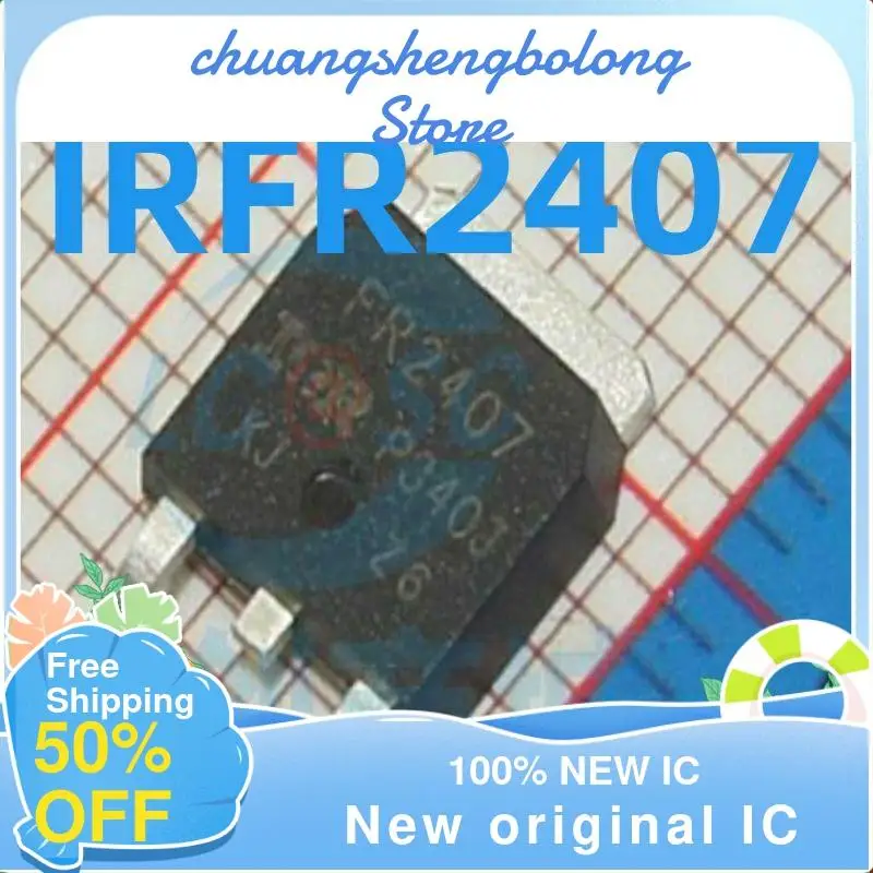 

10-200 шт. IRFR2407TR IRFR2407TR IRFR2407TRPBF TO-252-3 N278073; 75 в/42A