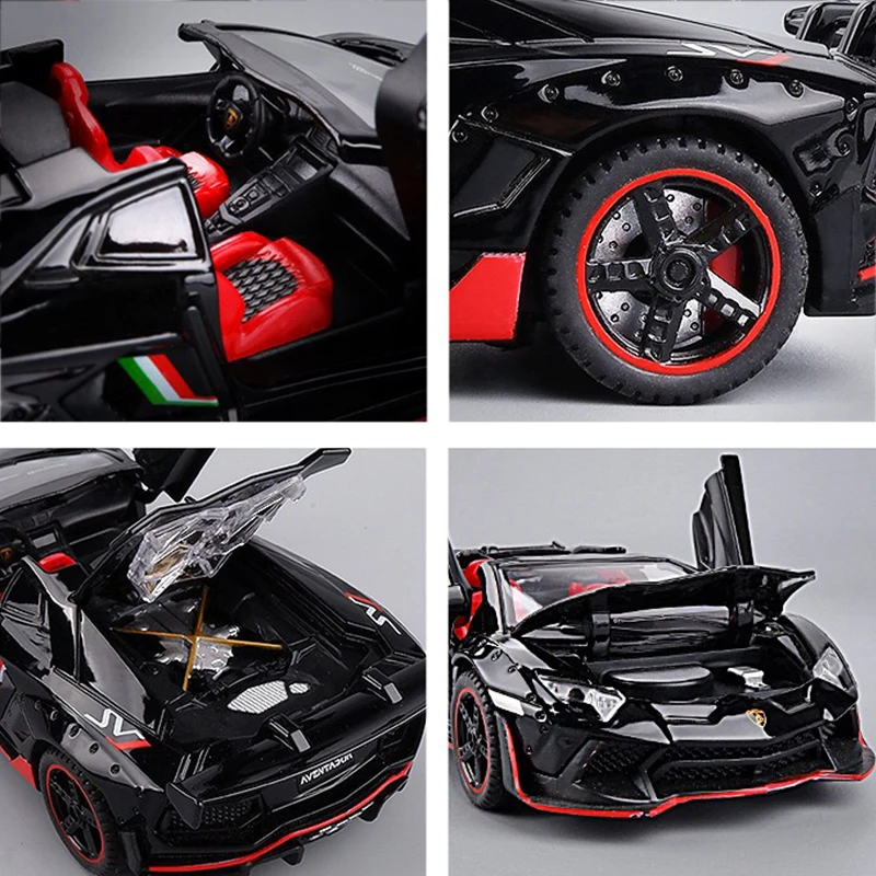 

1/32 Simulation LP700 Lam borghini Tang'ren Version Of Sound And Light Pull Back Music For Collection Childrens Gift