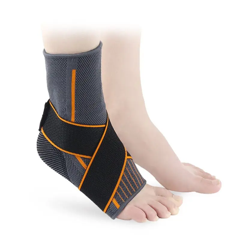 Эластичный компрессионный фиксатор голеностопа трёхмерный Плетеный спортивный