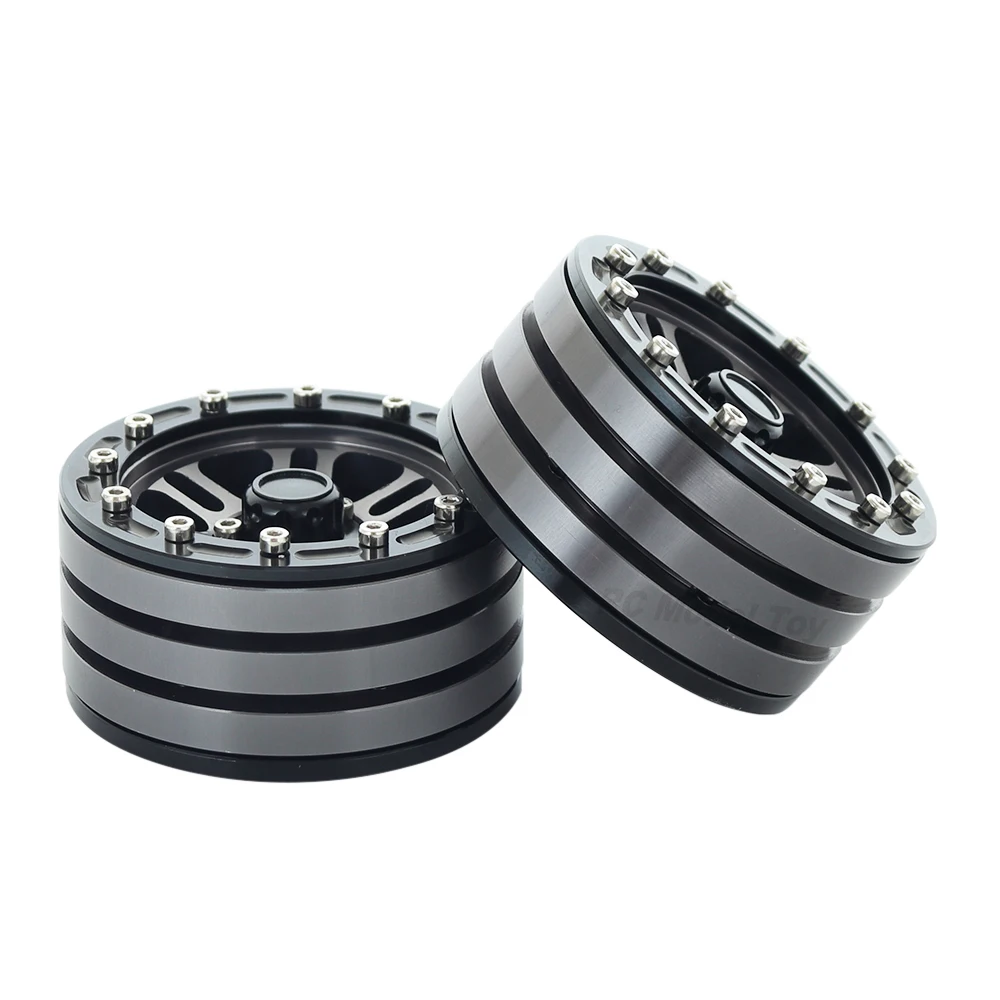 4 шт. металлический алюминиевый сплав 1 9 'ƌ спиц обод колес Beadlock черный для 1/10 RC