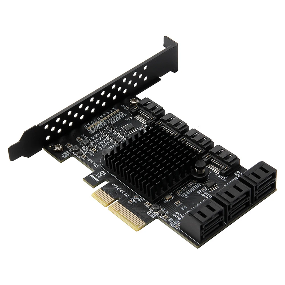 

Адаптер SATA PCI-E 10 портами плата PCI Express X4 к SATA 3,0 6 Гбит/с контроллер платы расширения скорости интерфейса для HDD ASM1166