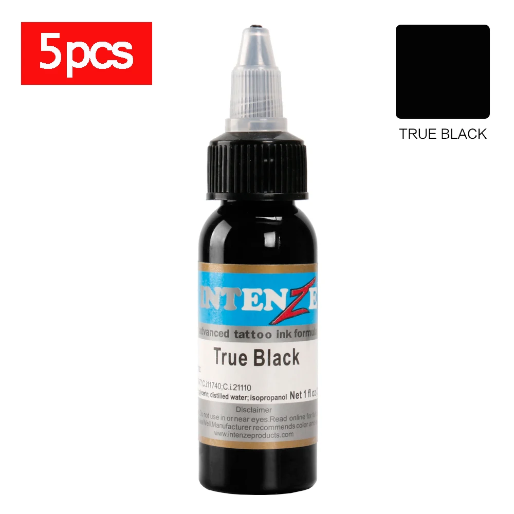 5 шт. чернила для татуировки черные перманентные пигменты макияжа пигмент