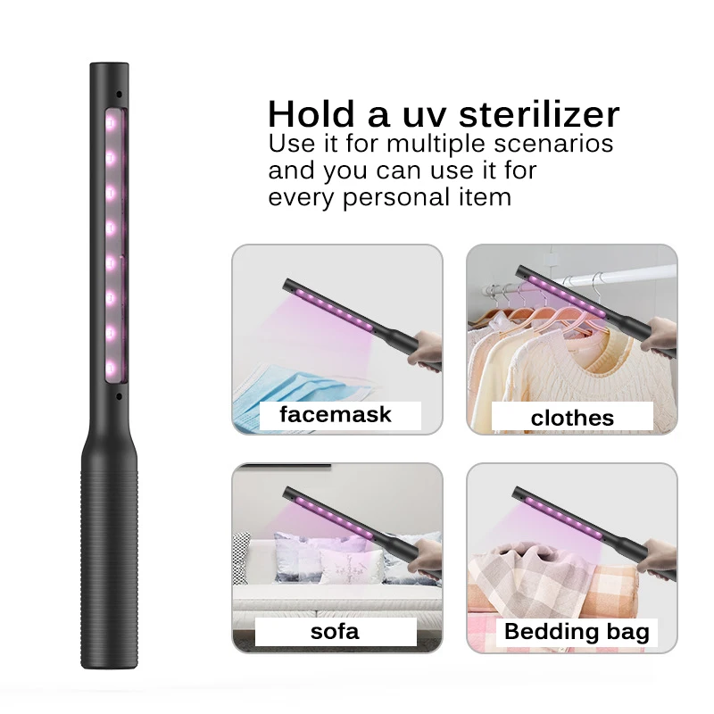 

Portable Quick Germicidal Lamp Hand-Held Germicidal Lamp Strong Ultraviolet Disinfection Lamp For Home Hotel Pet Bathroom