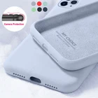 Мягкий жидкий силиконовый чехол для iPhone 13, 12, 11 Pro, X, XR, XS Max, оригинальный цветной чехол для iPhone 12, 13 MIni, 6 s, 7, 8 Plus, SE 2