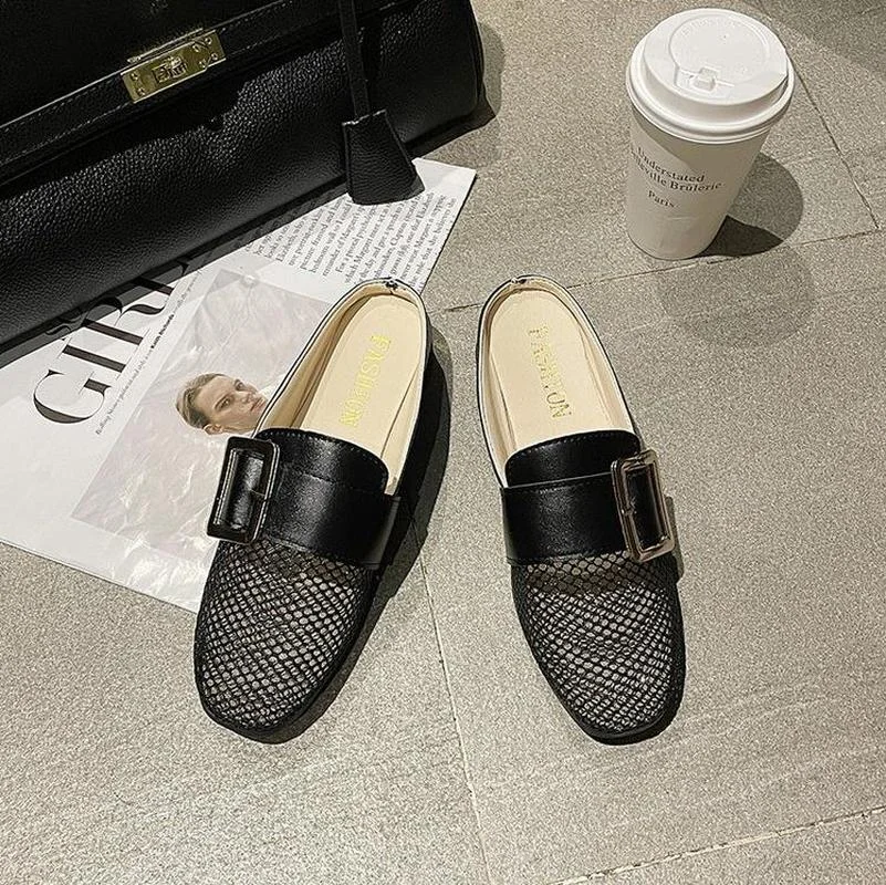 

2021 Baotou Women's Slippers Fashion Simple Breathable Upper Buckle Design Sweet and Versatile Women's Slippers